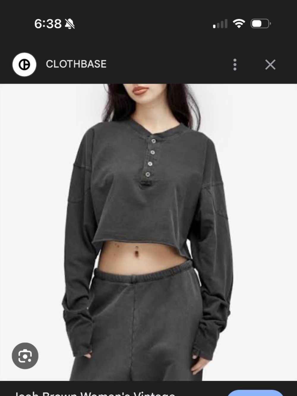 Joah brown crop henley top